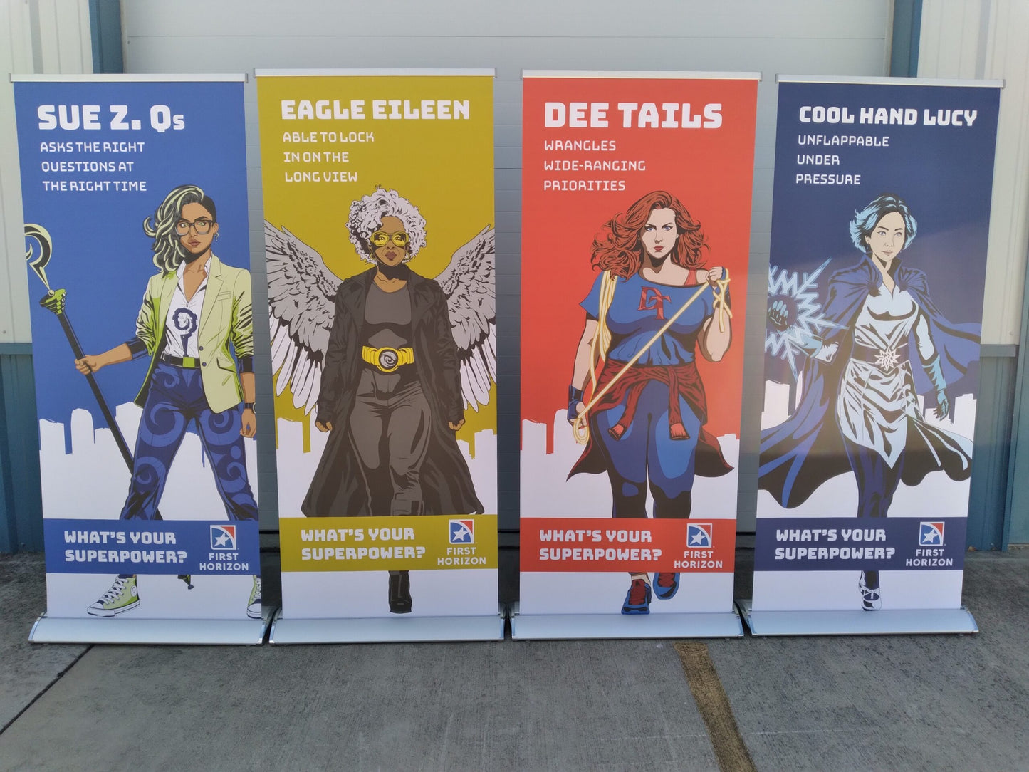 Superpowers Banner Stand - Set of 4